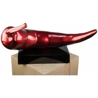 KUNSTLOFT Skulptur, Rot, Stein, 53x30x27 cm, Dekoration, Skulpturen &