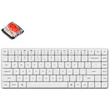 Keychron K3 Pro QMK/VIA Kabellose Mechanische Tastatur Weiß, Layout 75% ANSI/US, Bluetooth/USB-C, RGB LED, Gateron Low-Profile Red Hot-Swappable, PBT Tastenkappen Für Windows Mac