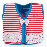 Konfidence Jacket – Unsere Original Premium Schwimmweste/Schwimmjacke für Kinder bis 7 Jahre, Schwimmhilfe für Kinder und Jugendliche mit abnehmbaren Schwimmern (Martha Rote Streifen, L)