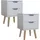 Hti-Living Nachtschrank Thekla 29,7 x 29,7 x 45 cm Weiß