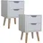 Hti-Living Nachtschrank Thekla 29,7 x 29,7 x 45 cm Weiß