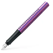 Faber-Castell Füllhalter Grip Glam, Edition F, violett 4005401408413 Faber-Castell