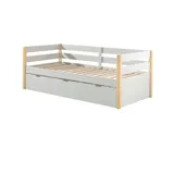 58 aufm Kessel KOJENBETT mit Schubladen Karissa 211x77x98 Massivholz+MDF Weiß/natur | Gr.: onesize