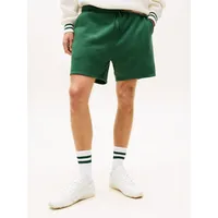 Sweatshorts TOMMY JEANS "TJM FLAG BEACH", Herren, Gr. S, N-Gr, shadow pine, Sweatware, Obermaterial: 80% Baumwolle, 20% Polyester, Hosen Sweatshorts
