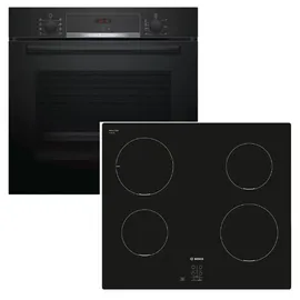 Bosch Herdset Backofen mit Induktionskochfeld schwarz - autark