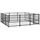 vidaXL Hundezwinger 8,47 m2 Stahl Schwarz