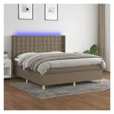 vidaXL Boxspringbett 180 x 200 cm Schwarz