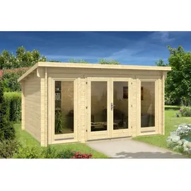 CARLSSON Atrium-F Gartenhaus 4,40 x 3,45 m Beige