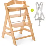 hauck Alpha+ natur inkl. Alpha Bouncer 2 in 1 Stretch grau + Sitzpolster