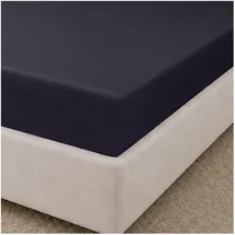 Traumschlaf Spannbettlaken Mako-Satin 120 x 200 cm schwarz