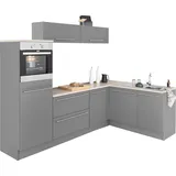 OPTIFIT Winkelküche L-Form 265 x 175 cm grau