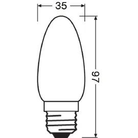 Osram LED Kerzenlampe Classic E27 2,5 W warmweiß