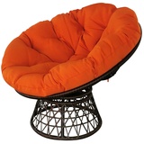 HappyHome Happy Home Moon Chair Rattansessel Sitzsessel orange/rot