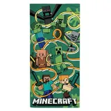Minecraft Badetuch 70 x 140 cm grün