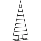 vidaXL Metall-Weihnachtsbaum für Dekorationen Schwarz 125 cm Modell 3