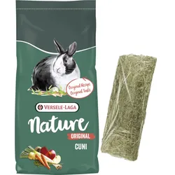 VERSELE-LAGA Cuni Nature Original 9 kg Kaninchenfutter + BUBU Pets Wiese Heu Klein 400g