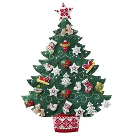 Bucilla Nordic Baum Advent Kalender-Applikation aus Filz
