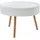 [en.casa] Couchtisch Bongard Weiß Bambus 60 x 33 cm