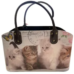 Henkeltasche Katzen 33x11x19,5cm
