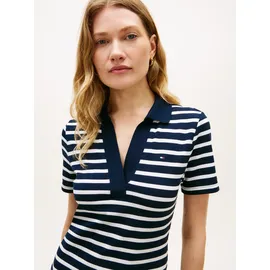 Tommy Hilfiger Polokleid Gestreift Blau/Schwarz/Weiß 34