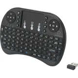 Renkforce RF-MWK-100 Funk Tastatur Deutsch, QWERTZ Schwarz Integriertes Touchpad