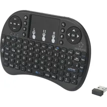 Renkforce RF-MWK-100 Funk Tastatur Deutsch, QWERTZ Schwarz Integriertes Touchpad