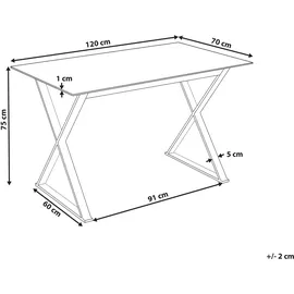 Beliani Attica 70 x 75 x 120 cm weiß