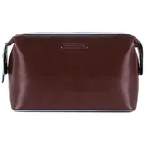 Piquadro Kulturbeutel Blue Square Toiletry Bag Mahogany