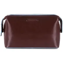 Piquadro Kulturbeutel Blue Square Toiletry Bag Mahogany