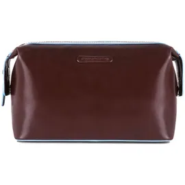 Piquadro Kulturbeutel Blue Square Toiletry Bag Mahogany