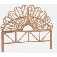 sweeek - Kopfteil aus Rattan, Naturfarben - 160 cm,