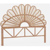 sweeek - Kopfteil aus Rattan, Naturfarben - 160 cm,