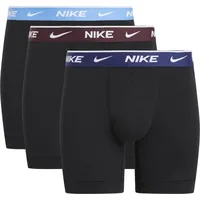Nike Boxershorts Brief 3PK Unterwäsche, Blk-Uni BE/BE VOD/Burg Crush WB, L Herren