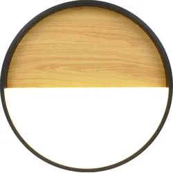 Licht-Erlebnisse Wandleuchte KLINGFELD LED 25W Natur Schwarz Aluminium LE116064