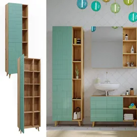 Vicco Rudi Hochschrank 56 x 193 cm Mintgrün Holzwerkstoff