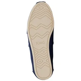 TOMS Damen Alpargata aus recycelter Baumwolle Flache Slipper, Marineblau, 38.5 EU