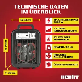 Hecht 3500 3000 W Schwarz