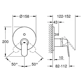 Grohe Eurosmart Einhand-Wannenbatterie Chrom