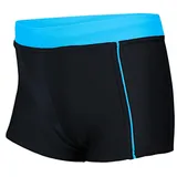 Aquarti Jungen Badehose Schwimmhose Seitliche Paspel Kinder Badeshorts, Farbe: 024 Schwarz/Blau, Größe: 122 - 122