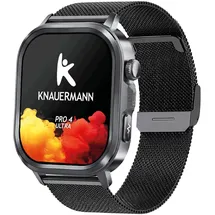 knauermann PRO 4 Ultra 46 mm Gehäuse Schwarz Milanaiseband Schwarz