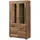 Massivmoebel24 Vitrine Akazie 98 x 40 x 180 cm Beige