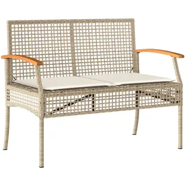 vidaXL Gartenbank mit Kissen 108 x 57 x 85 cm Beige