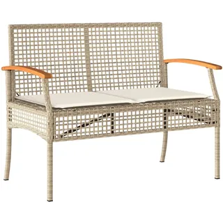 vidaXL Gartenbank mit Kissen 108 x 57 x 85 cm Beige
