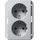 Gira 273126 Doppel-SCHUKO KS, für 1-fach System 55 Farbe alu