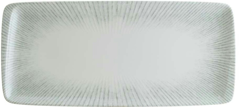 6x Bonna Iris Moove Platte rechteckig 34x16cm 2,5cm hoch Weiß Porzellan IRSMOV35DT Servierplatten Speise Geschirr