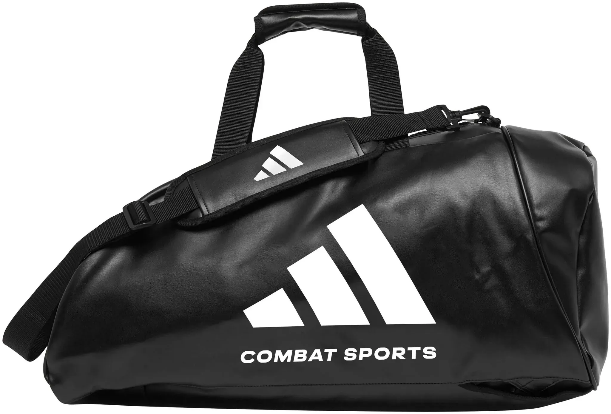 Sporttasche ADIDAS PERFORMANCE "2in1 Bag PU" Gr. M, schwarz (schwarz, weiß), Taschen, B/H/T: 62cm x 31cm x 31cm M, Kunstleder, Sporttasche, B:62cm H:31cm T:31cm