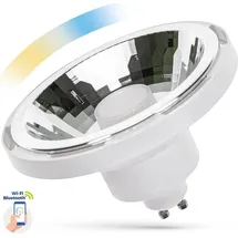 Spectrum SMART LED Leuchtmittel Reflektor weiß 10W GU10 CCT 3000-5800K 30° kompatibel mit App, Google Assistant, Alexa und Tuya, dimmbar