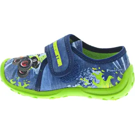 Fischer Markenschuh Hausschuh Blau 33