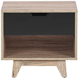 Beliani Nachtschrank Spencer 50 x 46 x 50 cm Schwarz