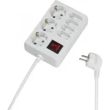 Vivanco 7-fach Steckdosenleiste mit 7 Steckdosen und Schalter, Modell Kisi, Kabel 1,40 m